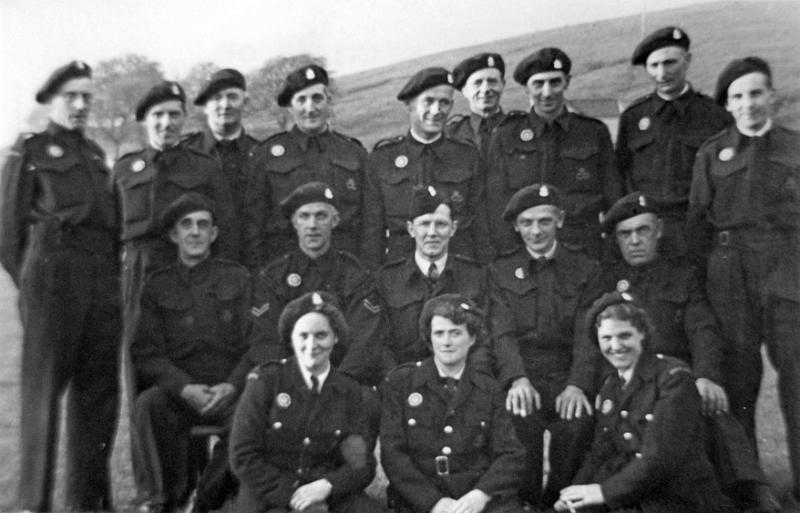 Hellifield ARP.jpg - Hellifield Section of the 1939 - 1945 Wartime ARP Dr Clegg, from Long Preston is in the centre of the middle row.